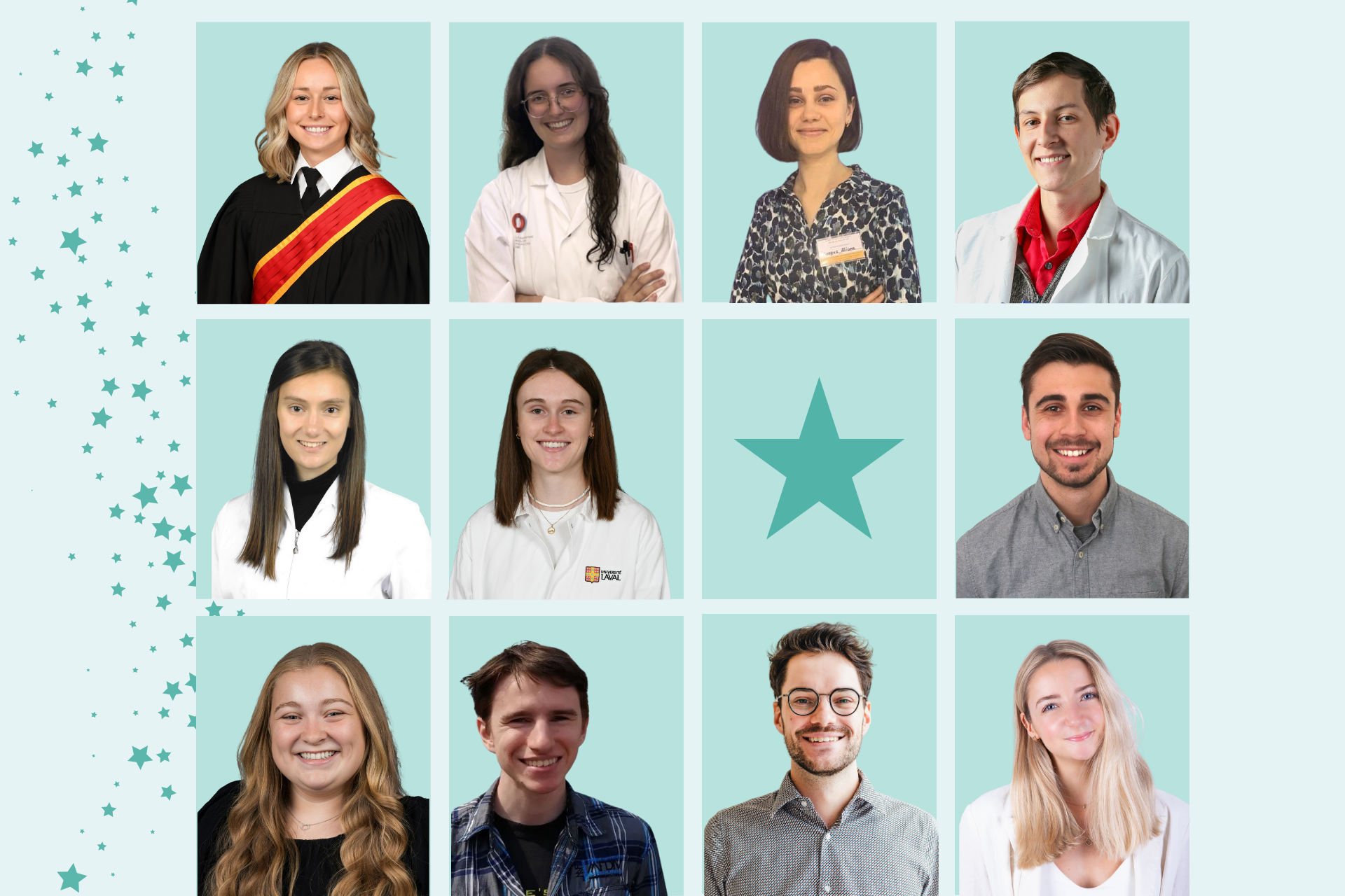 Photos de Laury Caron, Judith Fortier, Alona Kolnohuz, Pierre-Alexandre Gagnon, Amélie Lachance, Émie Lachance, Tristan Rocheleau, Sarah-Kim Ross, Marc-Antoine Roy, Louis-Jacques Ruel et Léonie Sohier