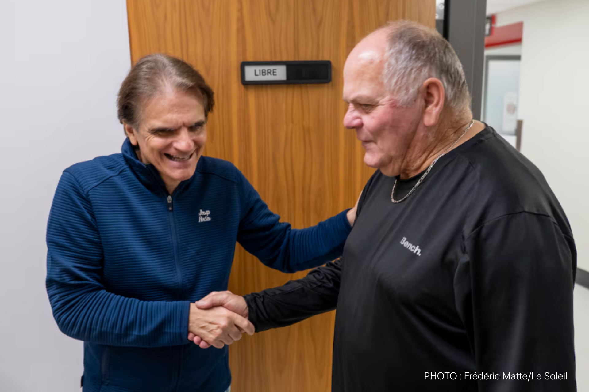 Dr Rodés-Cabau et l'usager, M. Jean-Jacques Bourgeois