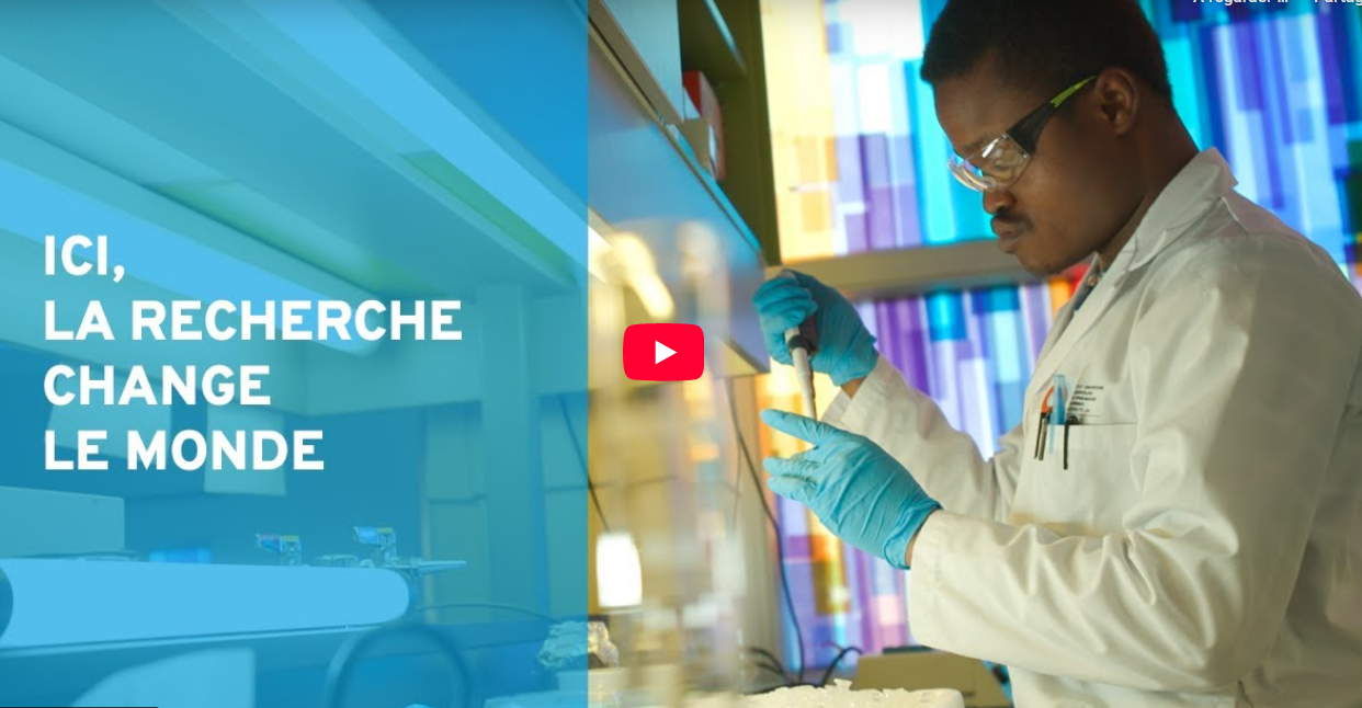 Ici la recherche change le monde - photo d'un chercheur en action