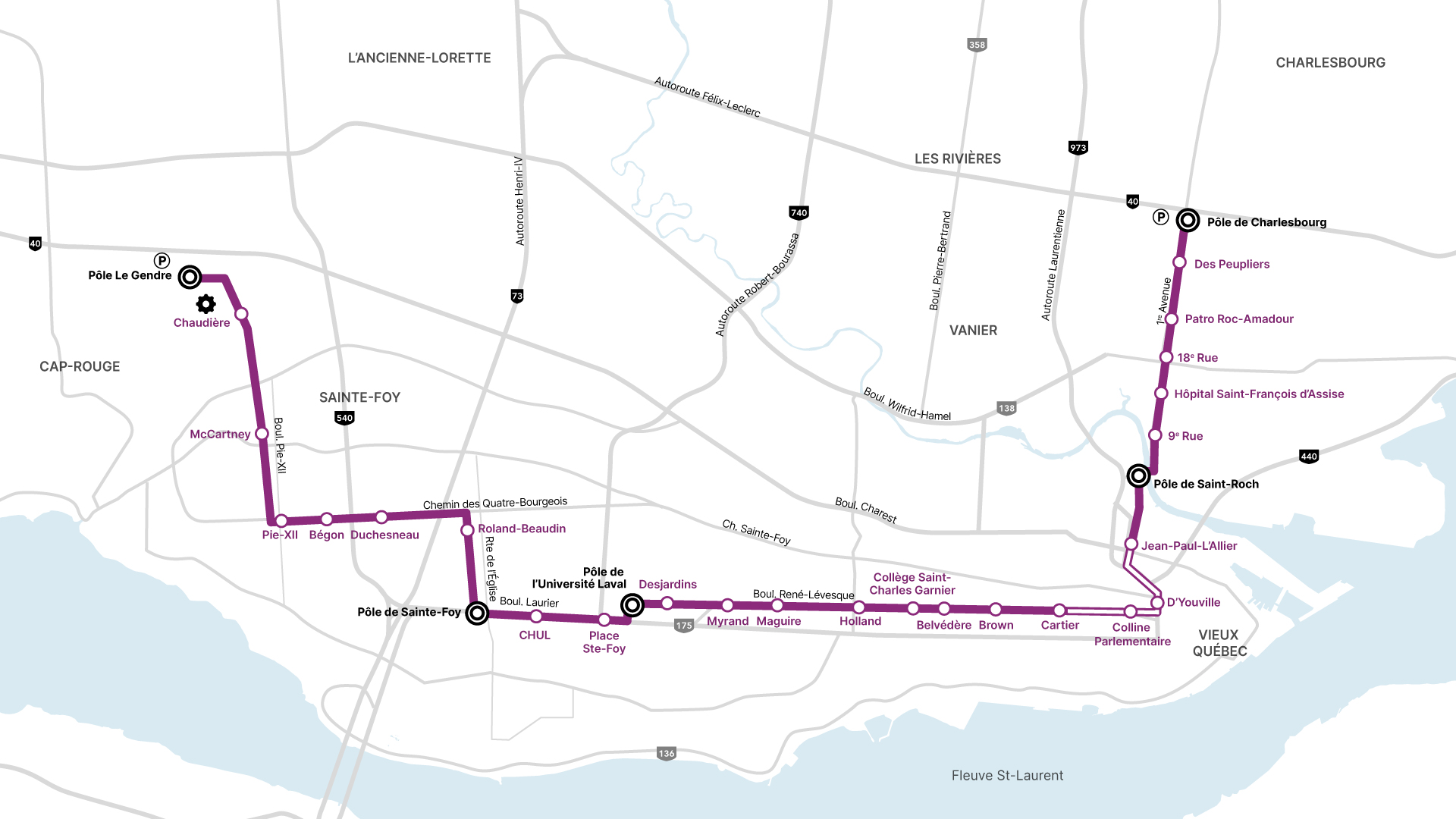 Carte du réseau du tramway